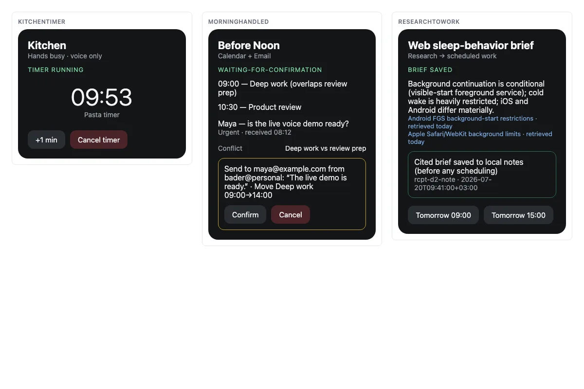 Agentic Phone OS screenshot